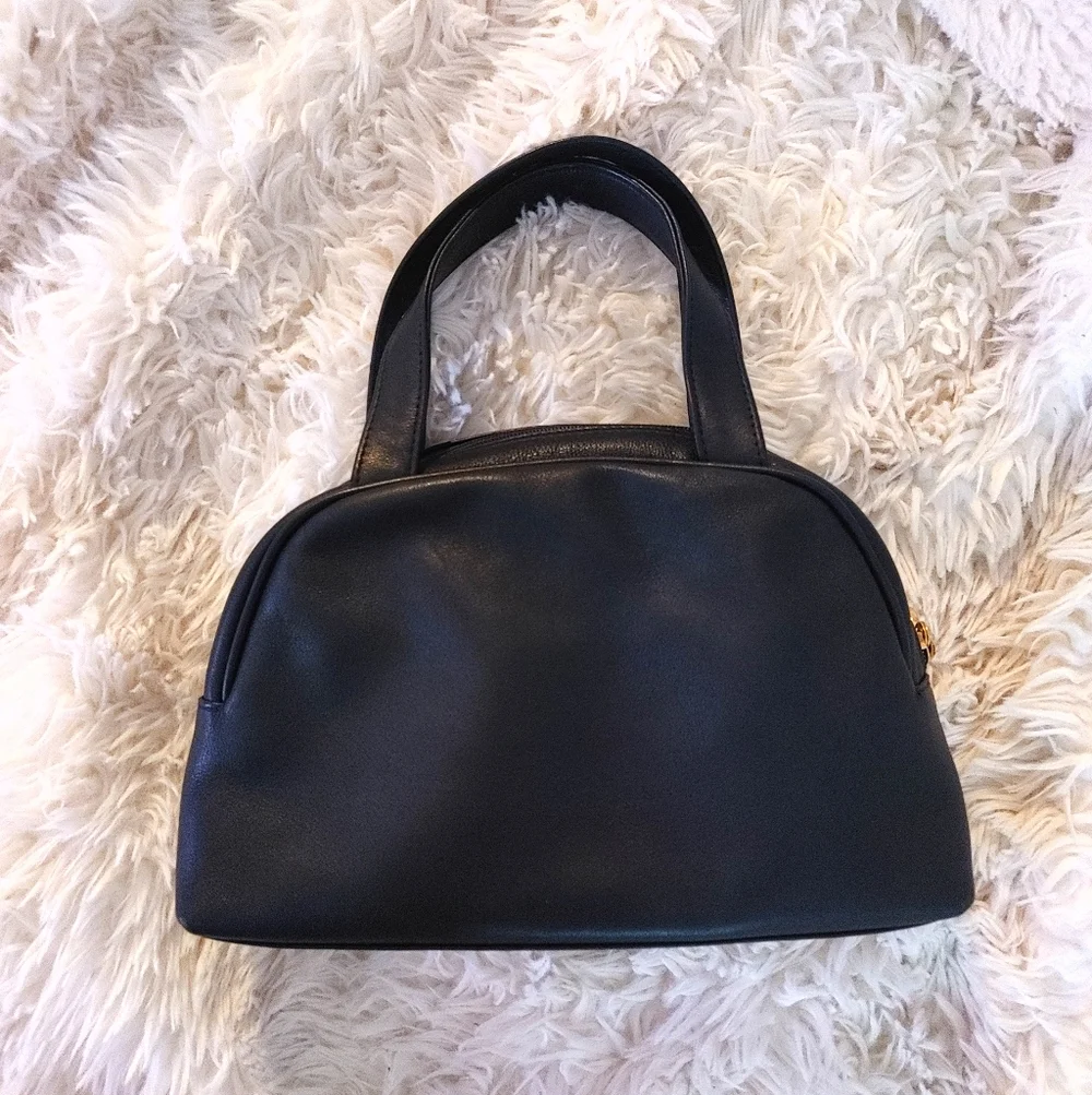 Paloma Picasso Small Dome Black Leather Handbag - Picture 2 of 15